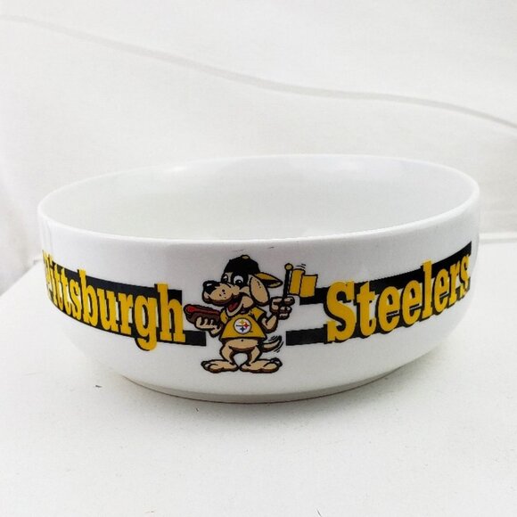 Hunter Mfg Group NFL Licensed Pittsburgh Steelers Ceramic Dog Bowl NWT - Picture 1 of 4